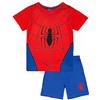 Marvel Spiderman Set Pigiama per Ragazzi Blu e Rosso | T-Shirt e Pantaloncini per Bambini Spiderman Spider Suit | Design dell'avventura con la Ragnatela | Merce Ufficiale Regalo Perfetto