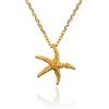 Namana Collana con Ciondolo a Forma di Stella Marina. Gioielli Marini Placcato Oro o Argento con Finitura Spazzolato. Gioielli Nautici (Oro Giallo, Placcato oro)