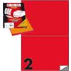 MARKIN Etichetta adesiva C/509 rosso 100fg A4 210x148,5mm (2et/fg) Markin