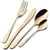 PINTINOX Prima Collection, Set da 24 Posate Serie Dream, Acciaio Inox, Colore: Oro, con Scatola Regalo (6 persone)