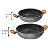 Stoneline Padella da 28 cm con 2 manici effetto legno