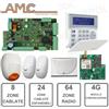 AMC KIT 925 - Kit antifurto AMC - centrale ibrida 8/24 zone cablate - 64 radio