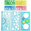 sundrerfect Righelli Geometrici Multifunzionali Set Di 7, Righello Da Disegno in Plastica, Righello Geometrico, Righello Di Disegno Geometrico in Plastica, Per Studenti e Appassionati Di Disegno. (blu)