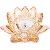 SUMTree Portacandele in Cristallo Fiore di Lotus Candelabro per candele Votive o Pilier, diametro di candela 4 cm, colore: Champagne oro