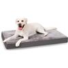 KSIIA Cuscino per Cani Taglia Grande, XXL, Sfoderabile e Lavabile, Ortopedico Foam Lettino per Cani, Base Antiscivolo, Lavabile in Lavatrice, Materassino Cane, Grigio, 91x68x8cm