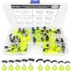 Lechengjia 540 Pezzi/60 Set Tappi Di Gomma Per Pesca 7 In 2 Perline Di Gomma Da Pesca, Tappo In Gomma Galleggiante,Tappo Per Bobber Da Pesca, Gomma Pesca Bobber Stopper,Gomma Da Pesca Bobber Perline Stopper
