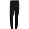 adidas Uomo Essentials Warm-Up Tapered 3-Stripes Track Pants, Black/White, L