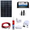 Kit fotovoltaico pannello solare 150W mono camper staffe cavi