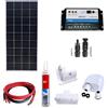 Kit fotovoltaico camper pannello solare 200W monocristallino staffe cavi