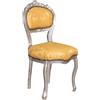 Biscottini Sedie luigi XVI 90,5x42,5x45,5 cm - Sedia stile francese anticata argento - Poltroncina camera da letto - Sedie stile barocco