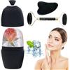 DKDDSSS Massaggiatore Viso e Collo, Gua Sha Viso, Gua Sha Tool e Rullo Di Giada per Il Viso, Guasha Viso Pietra Giada, Ice Roller Viso Calma e Rilassa La Pelle, Rullo Massaggio Viso Pietra Gua Sha