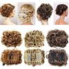 Rich Choices Extension a clip capelli naturali capelli capelli capelli Wrap Scrunchie Scrunchy voluminosi ricci dritti chignon Combs Hair Extension ricci - marrone sabbioso a biondo sbiancante