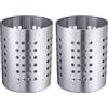 Westmark 2x Cestello Portaposate, Rotondo, Diametro 10 cm, al tezza 13 cm, Acciaio Inox, Argento, 690122E3