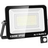 Willpower Faro LED Esterno con Sensore di Movimento 150W 15000LM Faretto LED Bianca Fredda 6000K Proiettore LED IP66 85V-265V Luce di Sicurezza per Giardino Cortile Garage Patio Corridoio