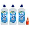 San Pellegrino 3x RIO Bum Bum Pavimenti, detergente per pavimenti con alcool, profumo di Talco, 1000ml + 1x Gingerino Recoaro Aperitivo Italiano 10cl IN OMAGGIO