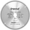 Trend Lama per sega circolare CraftPro TCT per piano di lavoro in alluminio e plastica, diametro 260 mm x 96 denti x foro 30 mm, punta in carburo di tungsteno, CSB/AP26096