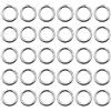 ZoZoMaiy D-Orange 30 Pezzi Moschettone Tondo Ganci a Scatto Argento Lega Zinco Molla Portachiavi Fibbia per Esterno, Campeggio, Escursionismo, Viaggio, Pesca, Diametro Interno 20mm
