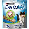 Dentalife Purina Dentalife Cane Snack per l'Igiene Orale, Taglia Medium, 5 Confezioni da 115 g Ciascuna