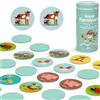 boppi Gioco di memoria a coppie/Gioco di abbinamento per bambini piccoli - Coinvolgente gioco educativo/Montessori di abbinamento memoria per bambini dai 3 anni in su - Cortile