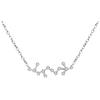 Clearine Collana con segno zodiacale in argento Sterling 925 con zirconia cubica, 12 zodiacali, astrologia, trasparente, per donne e ragazze