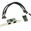KALEA-INFORMATIQUE Scheda M.2 con 2 porte LAN GIGABIT ethernet RJ45 per M2 tipo PCIe, chiave M o B+M - Doppio chipset RealtekRTL8111H