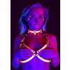 Taboom Glow in the Dark Open Cup Bra Harness S/M