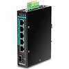 Trendnet Switch di rete 6 porte INDUSTRIAL Layer 2 Managed Din Rail PoE+ Black