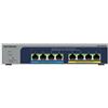 Netgear Switch di rete 8 porte PLUS Multi PoE++ Grey MS108EUP 100EUS 2.5GBase-T