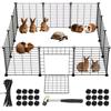BAKAJI Recinto Animali di Piccola Taglia con Porta Apribile per Criceti Conigli 12 pz