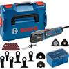 Bosch Professional Utensile multif. GOP 30-28 (incl. 7 lame per tagli dal pieno BIM Starlock,2 lame segmentate BIM Starlock,1 plat.Carbide Riff Starlock AVZ 78 RT2,5 fogli abr.,1 plat.a delta, L-BOXX)