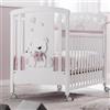 Erbesi Cameretta Tato Bianco Rosa Con Piumone Tato Bianco Rosa di Erbesi
