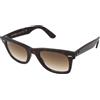 Ray-Ban Original Wayfarer RB2140 902/51 | Occhiali da Sole Graduati o Non Graduati | Prova Online | Unisex | Plastica | Quadrati | Havana, Marrone | Adrialenti