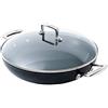 Le Creuset Tegame Basso in Alluminio Antiaderente con Coperchio, diameter 26 cm, per per tutte le fonti di calore, induzione incluso, Nero, 51107260010502