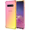 HUANGTAOLI Cover per Samsung Galaxy S10, Custodia in Morbida Silicone Protettiva Bumper Colorato Cover per Samsung Galaxy S10