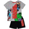 Marvel Pigiama Grigio/Nero per Ragazzi | Bambini Thor Iron Man Hulk Captain America Superhero T-Shirt Pantaloncini Pjs Set | Regali di Merchandising di Personaggi di Fumetti di film