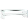 vidaXL Tavolino da caffè Elegante Pratico Decorativo Moderno Tavolo Basso da Salotto Trasparente 98x45x31 cm in Vetro Temperato e MDF