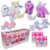 #sbabam Funny Box Lovely Pets Magic Party - Peluche con accessori inclusi, 2 pezzi, giocattoli per bambini, giochi per bambini e edicole, peluche per lavare, asciugare, pettinare