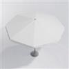 DEGHI Telo di ricambio bianco con diametro 300 cm per ombrellone Tabago con volant