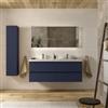 DEGHI Mobile bagno sospeso 140 cm blu satinato con lavabo integrato e specchio - Anami