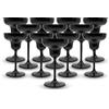 DOJA Barcelona | Bicchiere Margarita Plastica | Nero | 12 Pezzi | Calice Margarita Plastica | Plastica Dura Riutilizzabile | Coppe Margarita Plastica Policarbonato | Bicchieri per Cocktail