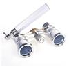 ANGEEK 3X25 Opera Theater Horse Racing Glasses Binocular Telescope With Handle/Accessory Kit Women Telescope (Silver)