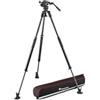 Manfrotto FastTripod, Nitrotech Serie 608 con Treppiede 635 Fast Tubo Singolo in Carbonio, Kit Treppiede e Testa Video, In Fibra di Carbonio di Alta Qualità, Per Fotocamere Digitali DSLR, Reflex