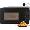 Clatronic® Forno a microonde con vano cottura da 20 l e illuminazione per camera di cottura, Microwave con 6 livelli di potenza, Microonde con timer da 30 minuti, Microonde con piatto girevole Ø 24,5
