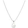 Vurmashop Collana in argento sterling 925 - Ciondolo Occhio di Shiva Pietra di Santa Lucia - Ciondolo piccolo bianco donna - Gioielli conchiglia naturale marina, Argento, Pietra di Santa Lucia -