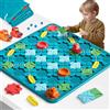 burgkidz Giochi di Società Logica Giocattoli per bambini 4 5 6 7 8 anni, 56 x 56 CM Grande Giochi da Tavolo Labirinto Puzzle Logico Costruttore di Strade, Cervello Famiglia Regali di Compleanno 4-8