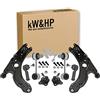 kW&HP KIT 10PZ BRACCI BRACCETTI TRAPEZI OSCILLANTI AVANTRENO COMPLETO PER GOLF IV 4 (J1J) A3 (8L) LEON (1M)