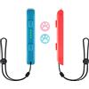 DLseego Cinturino da Polso Compatibile con Switch Joycon, JoyCon Gamepad, con Chiusura a Manico e Cordino da Polso, con 2 Tappi per Impugnatura per Pollice, Tenuta Regolabile,Rosso e Blu