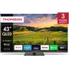 Thomson Smart TV 43" 4K Ultra HD QLED Google TV Classe F Wi-Fi Grigio 43QG5C14