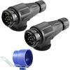 AGRISHOP Spina Rimorchio 13 Poli,2 Pezzi 12v Adattatore 13 Poli con Supporto per Spina Rimorchio Impermeabile,Spina 13 Poli Rimorchio per Camion Caravan