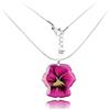 Dragon Porter Collana Catena con Pendente Piccolo Collezione Giardino Bellissimi; Regalo Amore Gioielli di San Valentino per Donne (Stile 14 - Fiore Fucsia)